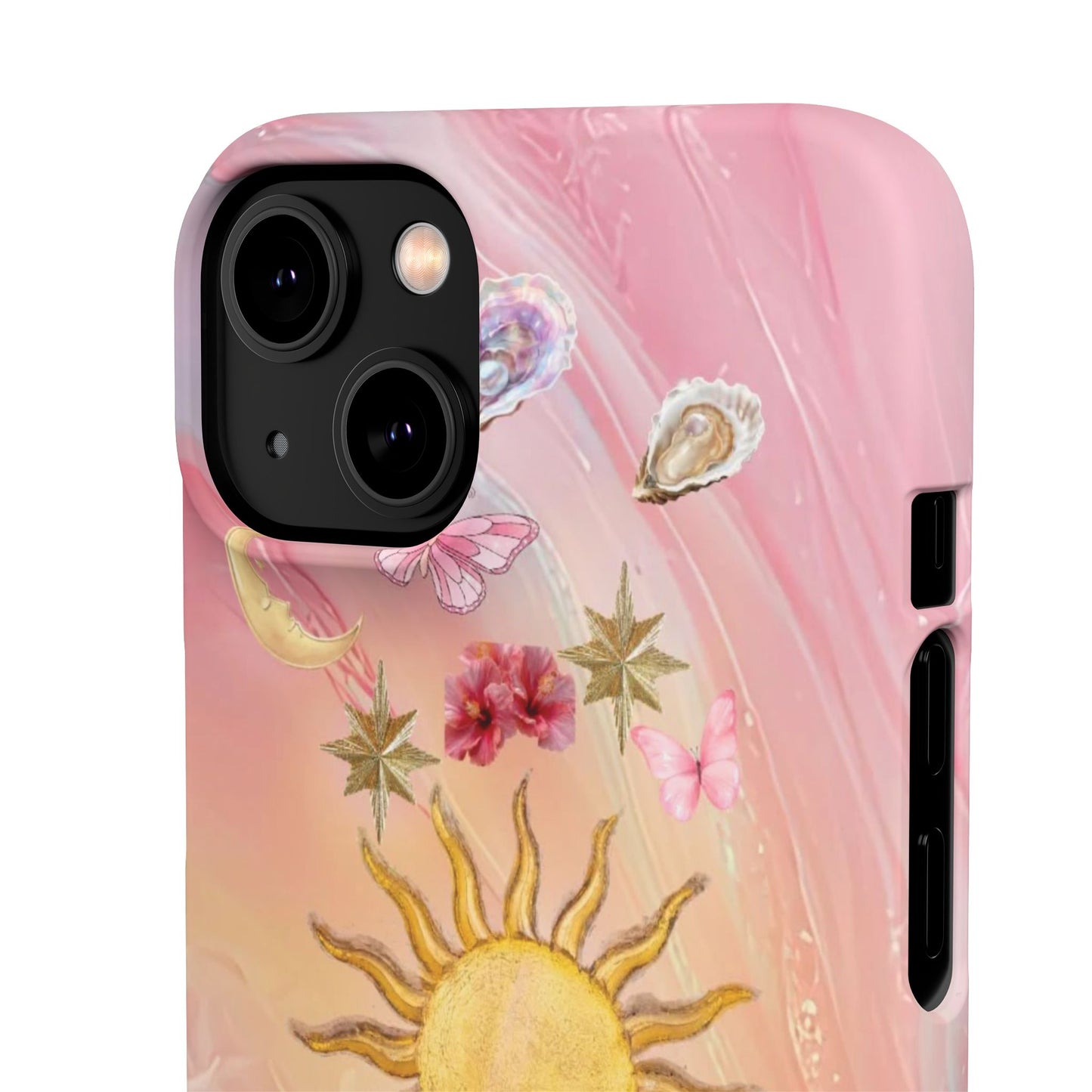 Celestial Sun & Moon Pink | Slim Snap iPhone Case