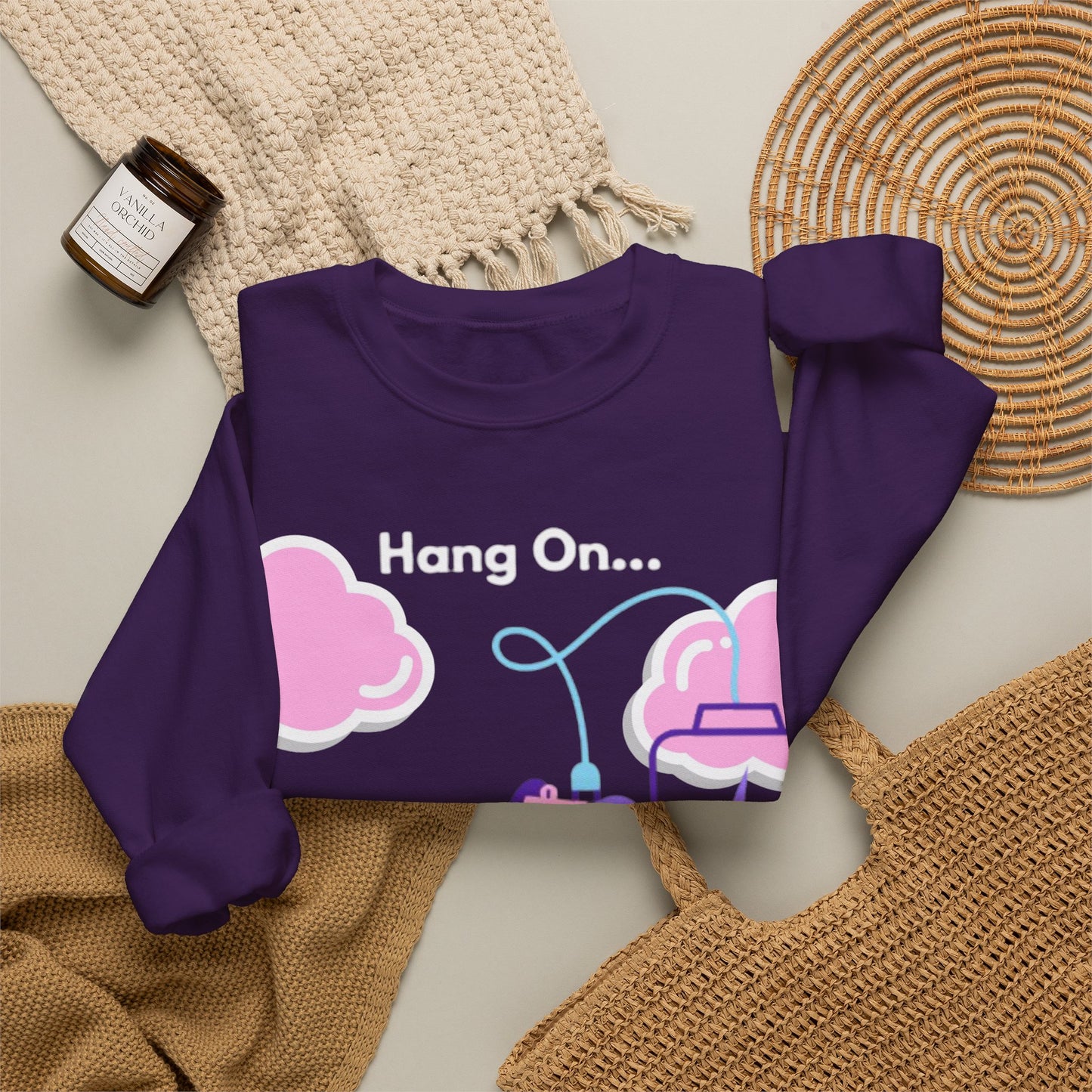 Crewneck Sweatshirt — "My Social Battery Is Charging" Cozy Introvert Pullover