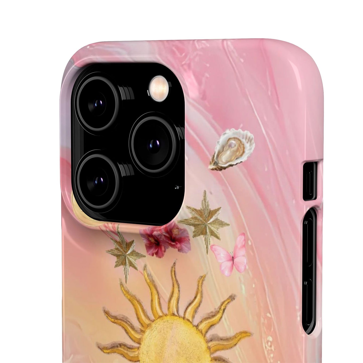 Celestial Sun & Moon Pink | Slim Snap iPhone Case