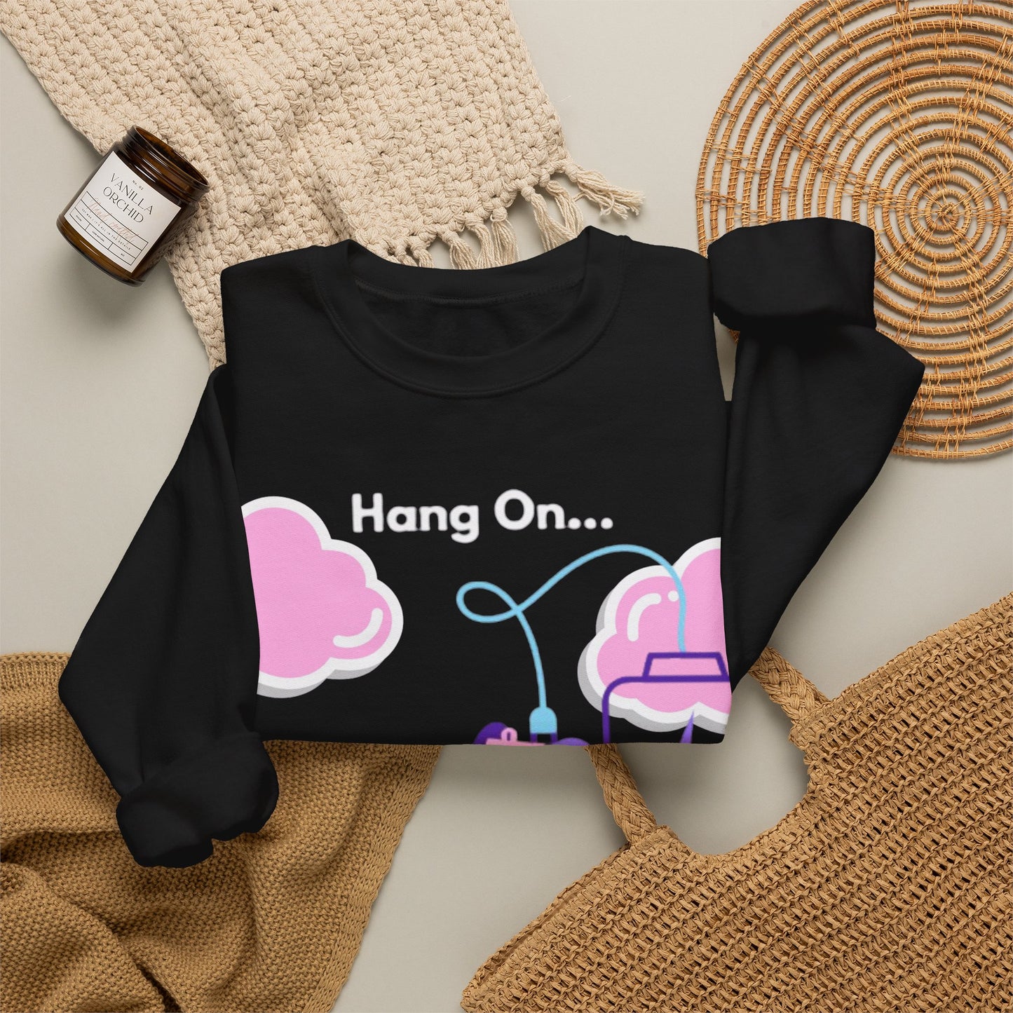 Crewneck Sweatshirt — "My Social Battery Is Charging" Cozy Introvert Pullover