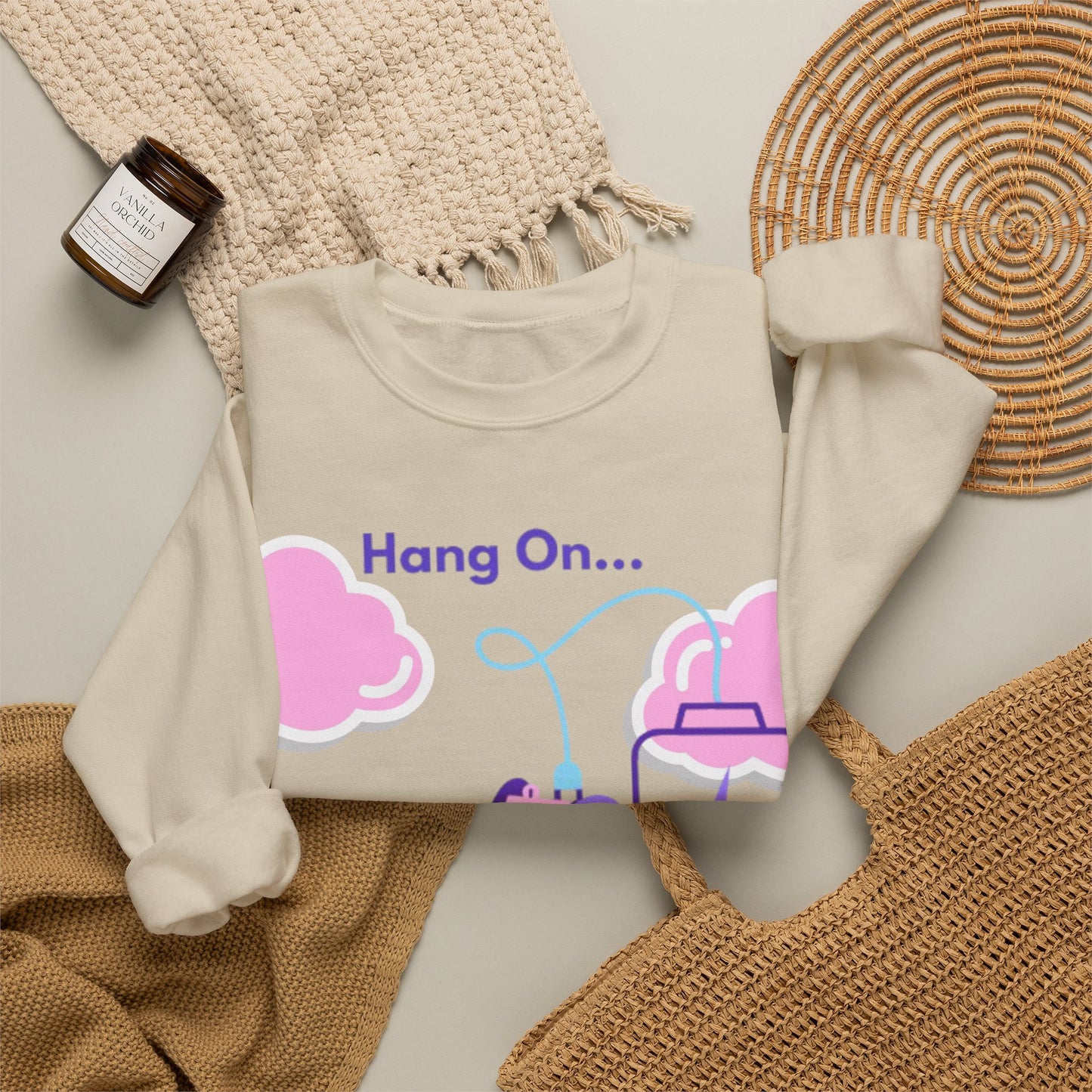 Crewneck Sweatshirt — "My Social Battery Is Charging" Cozy Introvert Pullover