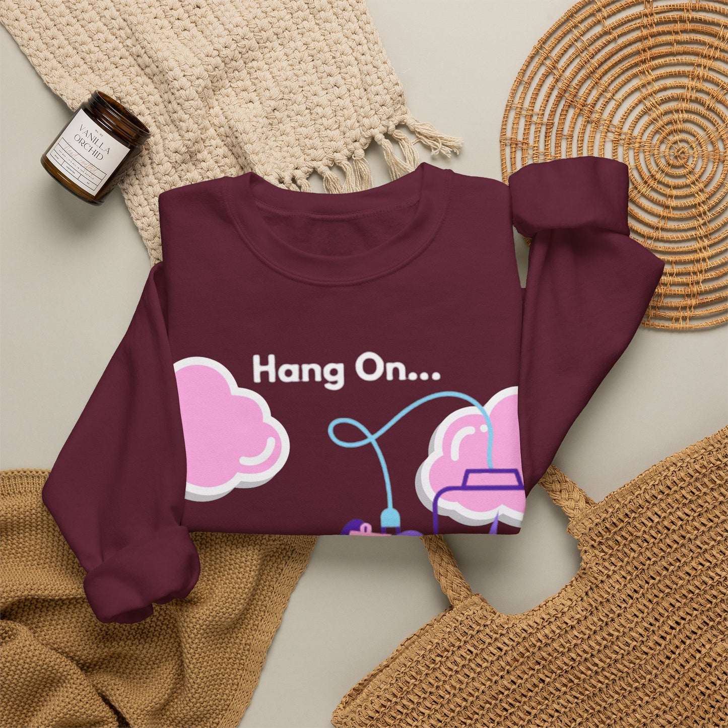 Crewneck Sweatshirt — "My Social Battery Is Charging" Cozy Introvert Pullover