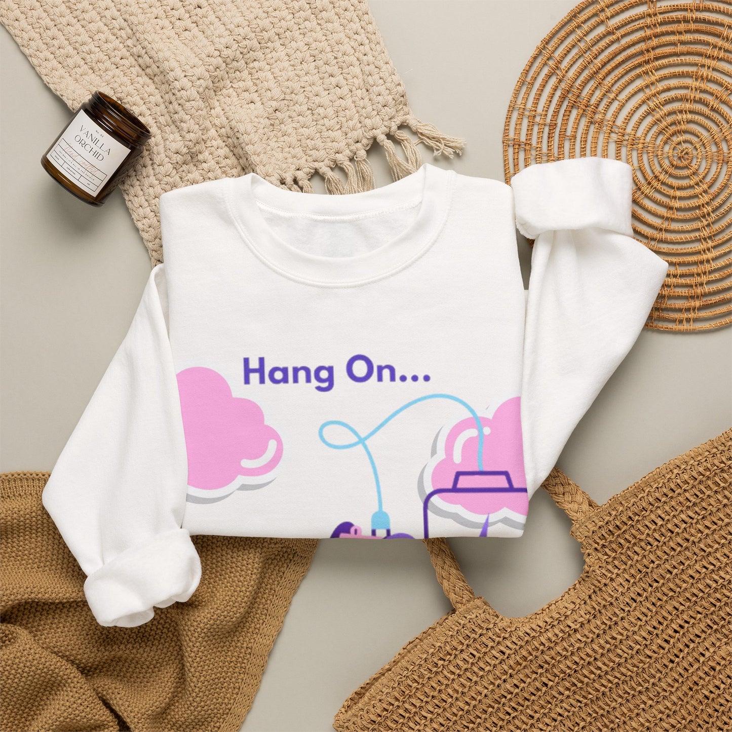 Crewneck Sweatshirt — "My Social Battery Is Charging" Cozy Introvert Pullover