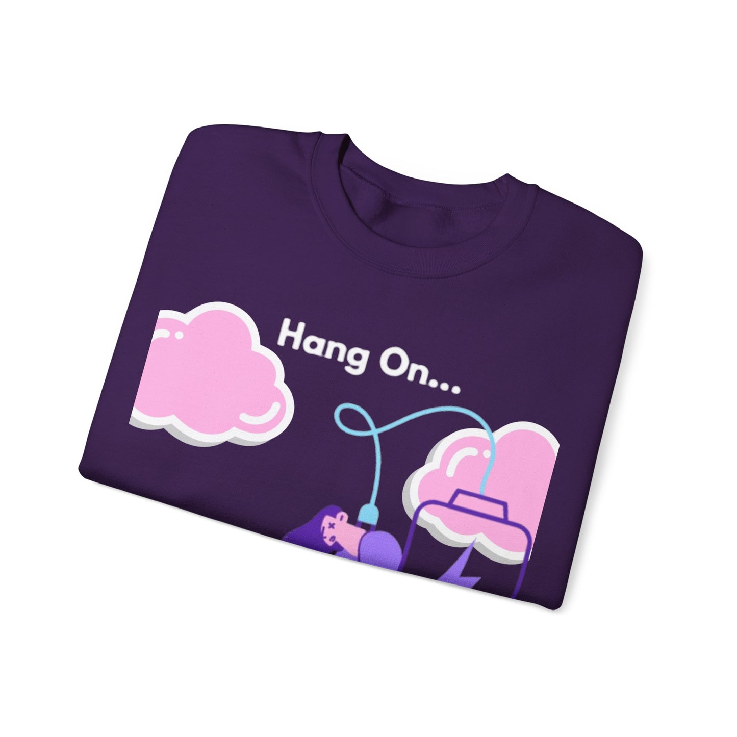 Crewneck Sweatshirt — "My Social Battery Is Charging" Cozy Introvert Pullover