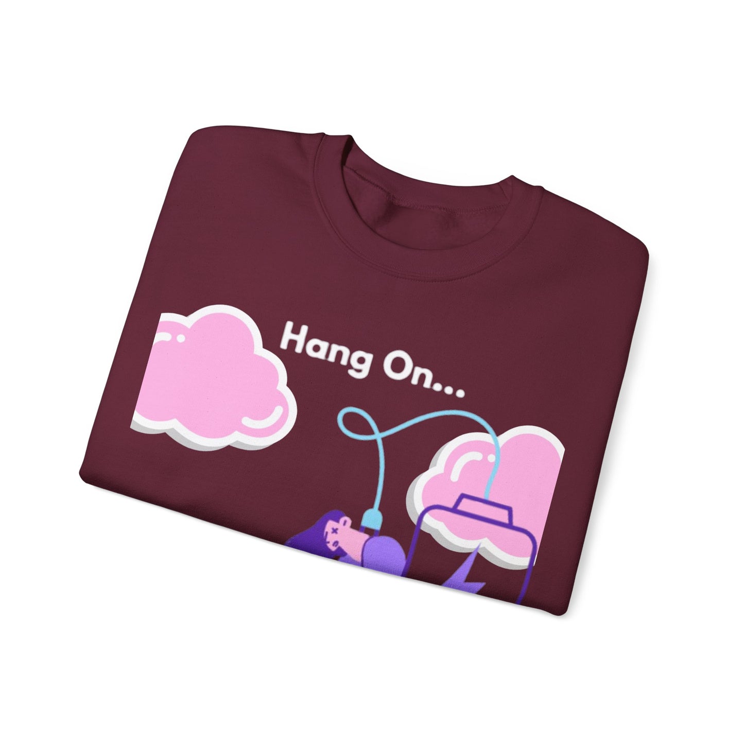 Crewneck Sweatshirt — "My Social Battery Is Charging" Cozy Introvert Pullover